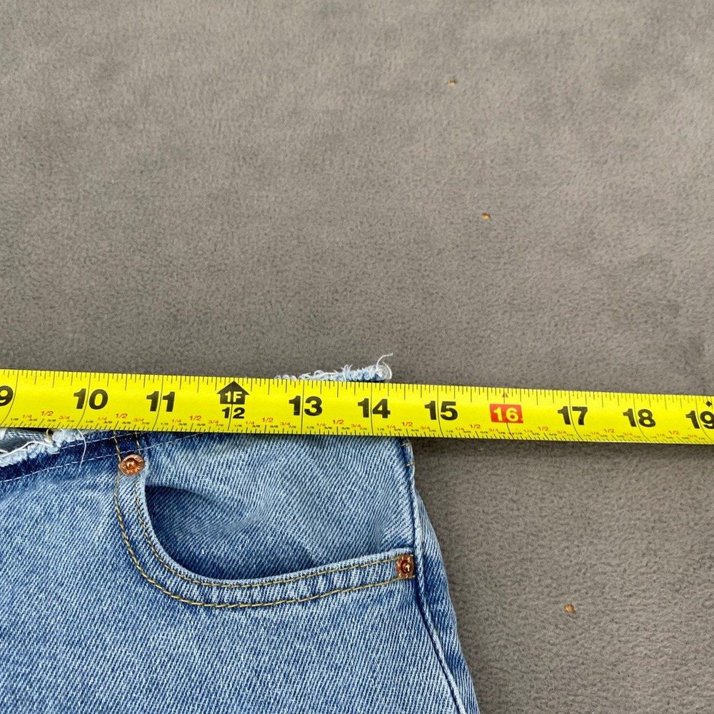 Dont Call Me Jennyfer Y2K Low Rise Flare Jeans Light Wash Raw Waist 24 US 34 FR - Picture 3 of 10